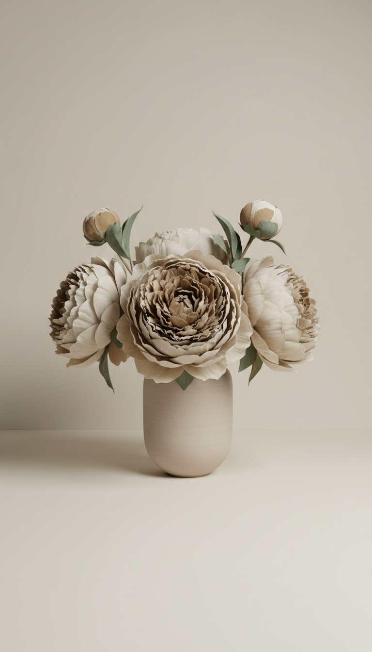 Velvet Sand Peony Arrangement